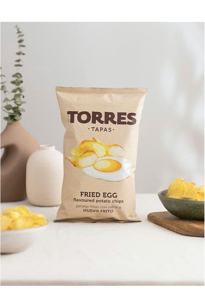 Torres Spanish Potato Chips Patatas Fritas Variety Pack Made in Barcelona, Spain (Fried Egg, 2)