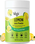 Vegs Lemon Fruit Juice Powder  Freeze Dried  Cold Pressed Lemon Fruit Juice Concentrate Flavoring Powder for Drinks Smoothies Baking Desserts Antioxidants Rich Sugar Free No Preservatives  6 oz