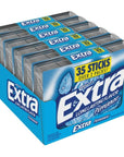 EXTRA Gum Peppermint Sugarfree Chewing Gum Mega Pack, 35 Sticks (Pack of 6)