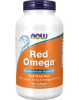 NOW Supplements, Red Omega™ with CoQ10 30 mg and Omega-3 Fish Oil, Cardiovascular Support*, 180 Softgels