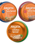 OHMARKET Argeta Pate Spread Special Package Chicken  Tuna  Salmon Pack of 3