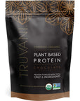 Truvani Organic Vegan Protein Powder Chocolate - 670g of Plant Based Protein, Organic Protein Powder, Pea Protein for Women and Men, Vegan, Non GMO, Gluten Free, Dairy Free