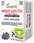 Loveeta Wellness Weight Loss Tea Blackberry  15 Tea Bags Gmo Free Gluten Free Dairy Free Sugar Free  100 Natural