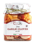 Giusto Sapore Antipasto Spicy Garlic Cloves in Oil  Non GMO Italian Premium Gourmet Brand  Imported from Italy and Family Owned  1023oz