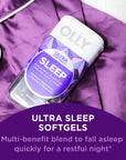 OLLY Ultra Strength Sleep Softgels, 10mg Melatonin, L-Theanine, Chamomile, Magnesium, Lemon Balm, Supports Deep Restful Sleep, Nighttime Sleep Aid, Non Habit-Forming - 60 Count