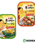 KOREAC_Korean Side Dish Set  Korean Canned Kimchi_Cabbage 564oz 160g 2pack  Quail Eggs In Soy Sauce 458oz130g  Sesame Leaves in Soy Sauce 247oz 70g _for camping fishing climbing