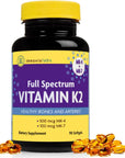 InnovixLabs Full Spectrum Vitamin K2 MK-7-90 Capsules - VIT K2 Vitamin Supplement with Trans Form MK7 & MK4-600 mcg - Supports General Health & Bones, K-2 Vitamins - Soy & Gluten Free