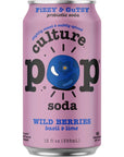 Culture Pop Sparkling Probiotic Soda  40 Calories per can Vegan NonGMO  12 Fl Oz Cans 5 Flavor Variety Pack of 5