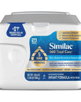 Similac 360 Total Care Infant Formula with 5 HMO Prebiotics, Our Closest Formula to Breast Milk, Non-GMO, Baby Formula Powder, 20.6-oz Tub