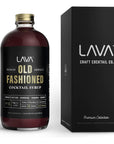 LAVA Premium Aromatic Old Fashioned Cocktail Syrup 16oz Makes 32 Cocktails Made with Aromatic Bitters Demerara Marasca Cherry Orange Zest Hazelnut and Cinnamon Ready to Use Just Add Whiskey