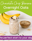 Molly  You Banana Chocolate Chip Overnight Oats Pack of 6  Healthy Natural Source Of Protein Oatmeal Breakfast A Vegan Friendly High Source of Fiber Healthy Breakfast Option  Non GMO GlutenFree