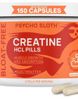 Creatine HCL Pills - Muscle Growth, Endurance, No Bloat - 150 Capsules