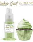 BAKELL® Leaf Green Edible Glitter Spray Pump, (25g) | TINKER DUST Edible Glitter | KOSHER Certified | 100% Edible Glitter | Cakes, Cupcakes, Cake Pops, Drinks, Dessert Vegan Glitter & Dusts (Leaf Green)