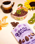 Daily Crunch Sprouted Almonds 5 Ounce Resealable Bags Cacao and Sea Salt 2 Pack Packaging May Vary  Sprouted and Dehydrated for a Unique Crunch Keto Friendly NonGMO Oil and Salt Free Vegan Healthy Snack