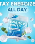 Energy Caffeine Mints | Caffeine + L-theanine + B Vitamins | Caffeinated Mints with 60mg Caffeine Per Serving | Delicious Sugar Free Energy Mints | (Arctic Mint, 100 Count) by Gymgum