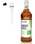 Monin  Energy Boost Liquid Energy Supplement Subtle Tea Flavor Zero Added Sugar Great for Coffee Soda  More LowCalorie Contains Natural Caffeine GlutenFree Clean Label 1 Liter  Pump