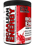 EVL BCAA Lean Energy Powder - Pre Workout Green Tea Fat Burner Support with BCAAs Amino Acids and Clean Energizers - BCAA Powder Post Workout Recovery Drink for Lean Muscle Recovery - Fruit Punch