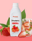 Foodrella Strawberry Flavor Concentrate Syrup Fruit Puree 338 Fl Oz 1L Makes A Refreshing Cool Drink Including Fruit Drinks Smoothies Juice Soda Iced tea  More