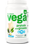 Vega Protein and Greens Protein Powder, Vanilla - 20g Plant Based Protein Plus Veggies, Vegan, Non GMO, Pea Protein for Women and Men, 1.7 lbs (Packaging May Vary)