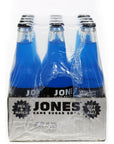 Jones Soda Co Blue Bubblegum Soda Flavor  100 Cane Sugar Soda  Craft Soda Pop  Soda Soft Drinks  12 Oz Glass Bottle Soda Pack of 12