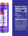 Sunshine Sparkling Energy Drink, Tropical Pineapple, Vitamin C, Electrolytes, 70mg of Natural Caffeine, 12oz (Pack of 12)