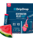 DripDrop Hydration - Electrolyte Powder Packets - Watermelon - 32 Count