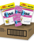 ORBIT Bubblemint Sugar Free Chewing Gum Bulk Pack 2 Pack  180 Piece Bag  2 Pack  55 Piece Bottle