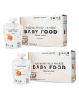 White Leaf Provisions Biodynamic Organic Baby Food - 12 x 3.17 Oz Peach + Oat Unsweetened Baby Puree Pouches - Squeezable Baby Food & Toddler Snack