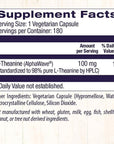 Healthy Origins L-Theanine (AlphaWave), 100 mg - Stress Support - Supports Healthy Focus & Clarity - Immune Support Supplement - Vegan, Non-GMO & Gluten-Free Supplement - 180 Veggie Capsules