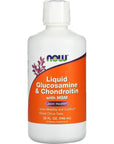 NOW Supplements, Glucosamine & Chondroitin with MSM, Liquid, Joint Health, Mobility and Comfort*, 32-Ounce