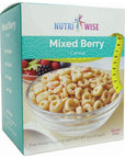 NutriWise - Cereal | 7/Box Healthy Delicious Breakfast | Gluten Free, High Protein, Low Carb, Low Sugar, Low Calorie (Mixed Berry)