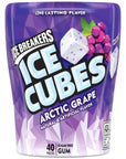 Sugar Free Ice Cubes Gum Wintergreen Spearmint Peppermint Black Cherry Cherry Limeade and Arctic Grape 240 Pieces  Bundled with Make Your Day Bag Clip