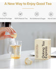 SATURNBIRD Instant Tea Cold Brew Oolong Tea Osmanthus aroma Unsweetened Instant Tea Powder 100 Tea Leaves Enjoy HotCold 24 Single Serves Tea Packets for Traveling Home Office