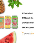 Variety Pack Soda Soft Drinks  Jupina Pineapple Soda  Cawy Watermelon  Materva Soda  with Snacktix coaster included 12 FlOz Pack of 12