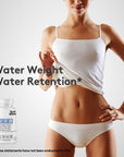 Water Weight Pills for Thin Waistline Belly Bloating Swelling & Temporary Water Retention + Electrolytes Replenish as Natural Diuretic Supplement for Woman & Men - 120 Capsules by Youth & Tonic