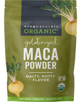 Viva Naturals Organic Maca Powder  Gelatinized Maca Powder Organic Vegan and Kosher Peruvian Superfood  Certified USDA Organic GlutenFree  NonGMO 8 oz Resealable Bag