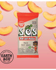 S.O.S. Fruit Snack Pack of 10 - Peach Fruit Snacks, 100% Fruit, Vegan Snacks with Pop Out Puzzle