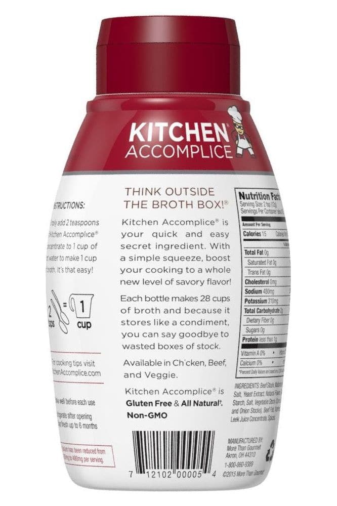 Kitchen Accomplice Reduced Sodium Chicken Broth Concentrate, 12 Ounce