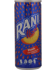 Rani Float Fruit Juice PeachImported from Egypt Made with Real Fruit Pieces Low Sugar 8 oz Pack of 24