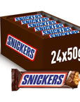 Snickers Bar with Caramel and Roasted Peanuts Chocolate Covered, 24 bars x50g (1200g)