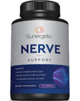 Premium Nerve Support Supplement - with Alpha Lipoic Acid (ALA) 600 mg, Acetyl-L-Carnitine (ALC) & Benfotiamine - Nerve Support Formula for Healthy Circulation, Feet, Hands & Toes - 60 Capsules