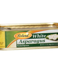 Roland Foods Canned White Asparagus Spears in Brine 141 Ounce Tin Pack of 6