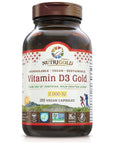 Vitamin D3 Gold 2000 IU - 120 vegan capsules [2000 IU] | Whole-food D3 (from lichen)