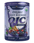 OJC Blueberry Detox by Purity Products  Certified Organic Juice Cleanse  Organic Super Fruits Probiotics  4 Grams Organic Psyllium Fiber  Gluten Free Vegan  300 Grams