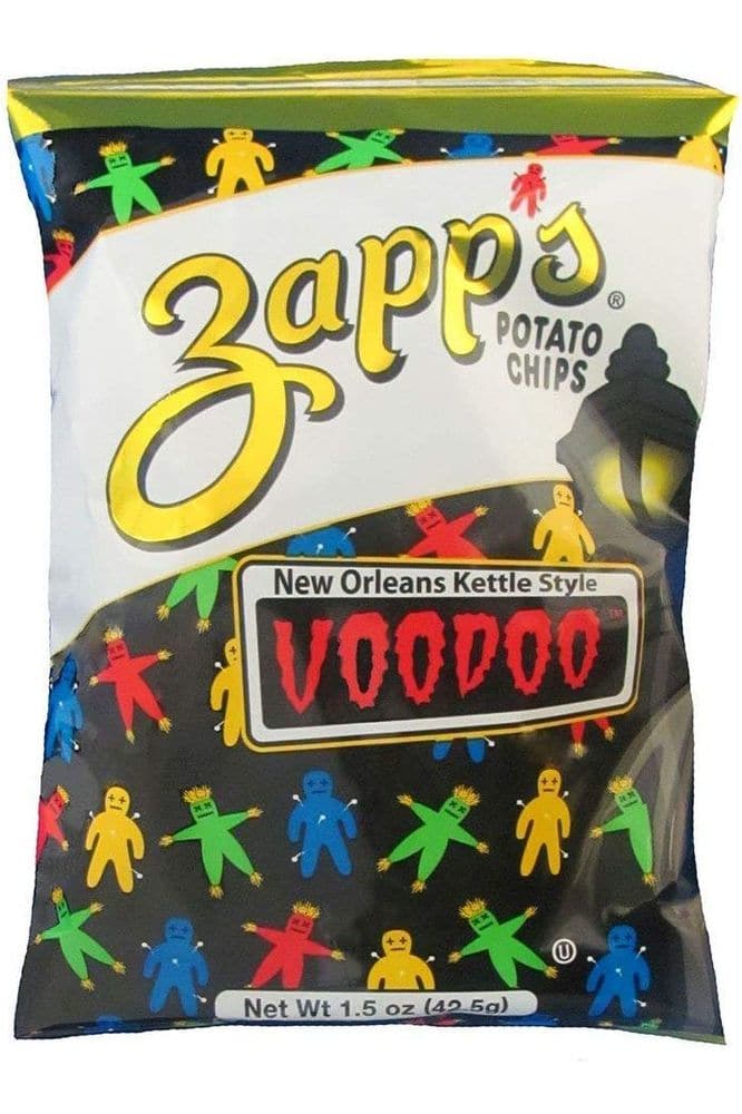 Zapp&#39;s Potato Chips, VooDoo New Orleans Kettle Style, 1.5oz (Pack of 24, Total of 36 Oz)