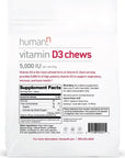 humanN Vitamin D3 Chews - High Potency Vitamin D3 5000iu (125mcg) Helps Support Healthy Mood, Immune Support, Respiratory Health & Bone Health, Mixed Berry Flavor, 30-Count