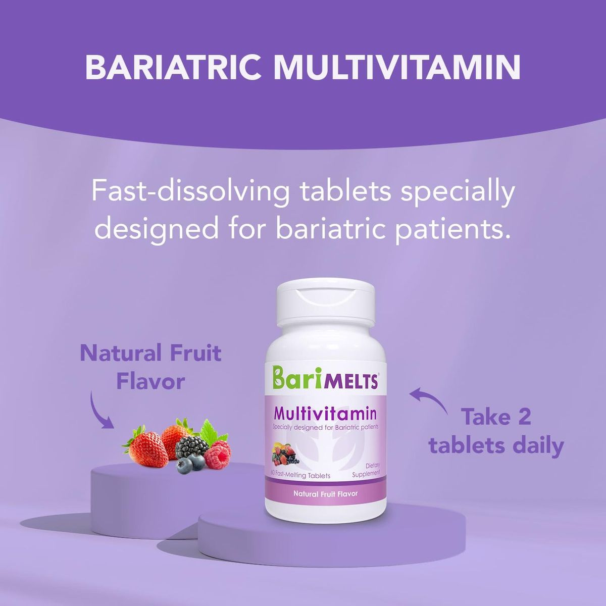 BariMelts Bariatric Multivitamin - 1 Month Supply (60 Fast-Dissolving Tablets) - Post-Op Bariatric Vitamins