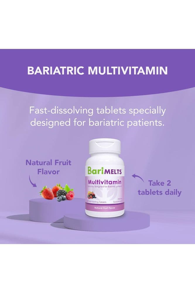 BariMelts Bariatric Multivitamin - 1 Month Supply (60 Fast-Dissolving Tablets) - Post-Op Bariatric Vitamins