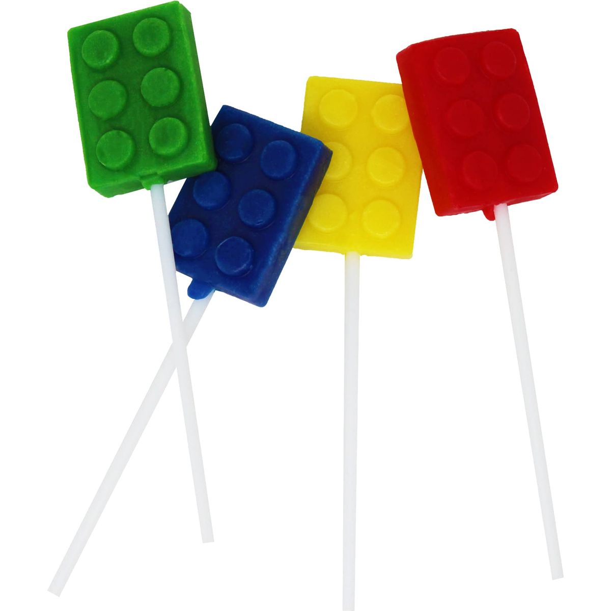 Brick Building Block Party Suckers  12 Pack Brick Lollipops for Brick Birthday Party Favors  Sweet Color Brick Candy for Brick Party Supplies School Treats Holiday Giveaways