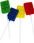 Brick Building Block Party Suckers  12 Pack Brick Lollipops for Brick Birthday Party Favors  Sweet Color Brick Candy for Brick Party Supplies School Treats Holiday Giveaways